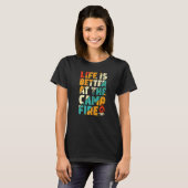 T-shirt Au feu de camp Camping Vitange (Devant entier)