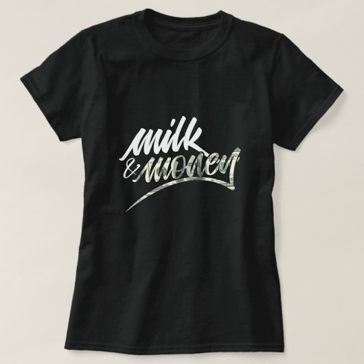 T-shirt au lait et à l'argent (Design devant)