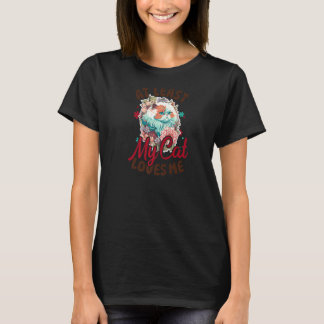 T-shirt Au Moins Chat M'Aime Perse Design Chat Maman Premi
