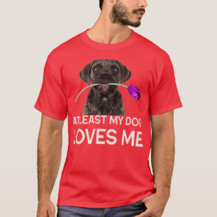 T-shirt Au moins mon chien m'aime