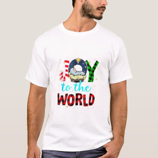T-shirt Au monde Jésus Noël (Devant)