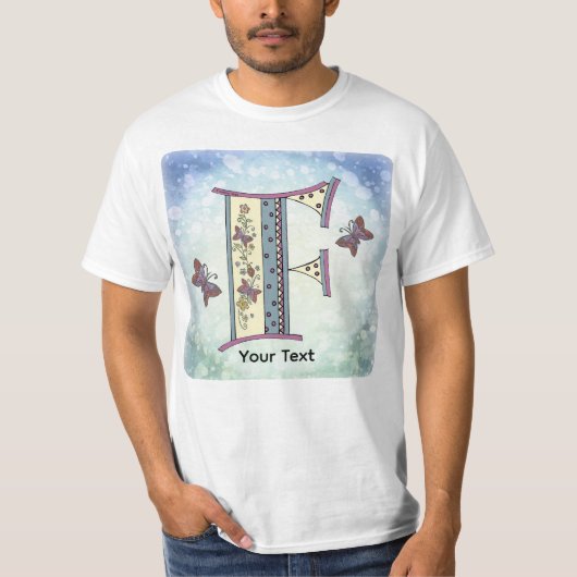 T-shirt au monogramme floral F (Devant)