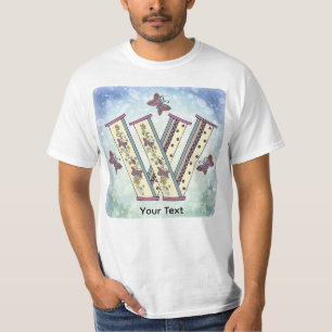 T-shirt au monogramme floral W