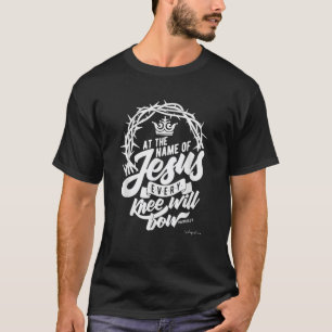 T-shirt Au Nom De Jésus, Chaque Genou Sera En Bow