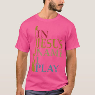 T-shirt Au Nom de Jésus Je Joue de la Guitare