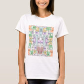 T-shirt au plan architectural moderne (Devant)