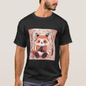 T-shirt Au Printemps Avec Notre Panda Rouge De Baseball (Devant)