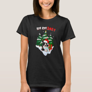 T-shirt Au revoir 2021 Border Collie Portez Masque Sapin d