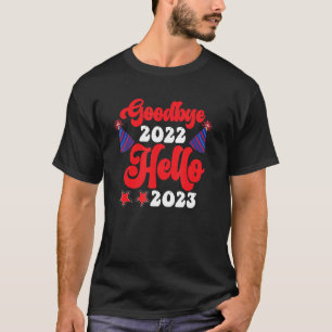 T-shirt Au revoir 2022 Bonjour 2023 Super Retro Nouvel An 