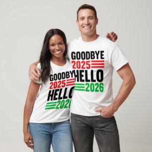 T-shirt Au revoir 2025 Bonjour 2026 - Célébrer une étoile