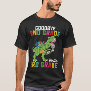 T-shirt Au revoir 2e année Bonjour 3e année T Rex Dinosaur