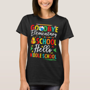 T-shirt Au revoir école élémentaire Bonjour collège école