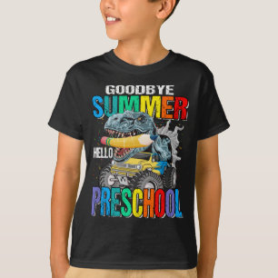 T-shirt Au revoir Été Bonjour Pré-scolaire Monster Camion