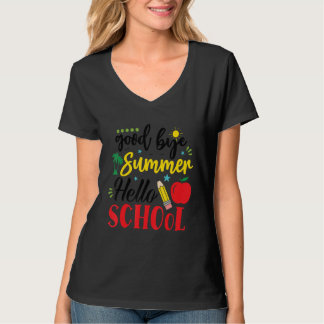 T-shirt Au revoir l'été, bonjour l'école, retour à l'école