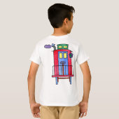 T-shirt Au revoir rouge de vague de cambuse (Dos entier)