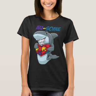 T-shirt Au Some Shark Awesome Autistique Puzzle Autisme Se