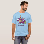 T-shirt au vin rouge (Devant entier)