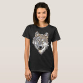 T-shirt au visage de loup (Devant entier)