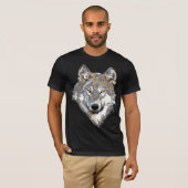 T-shirt au visage de loup (Devant entier)