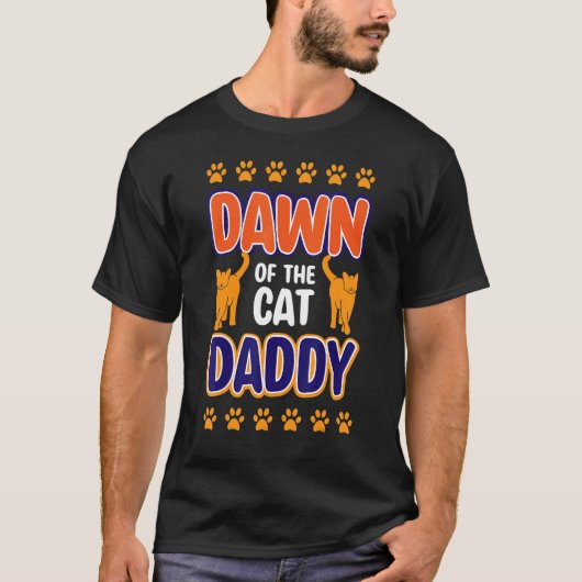 T-shirt Aube du chat papa chat (Devant)