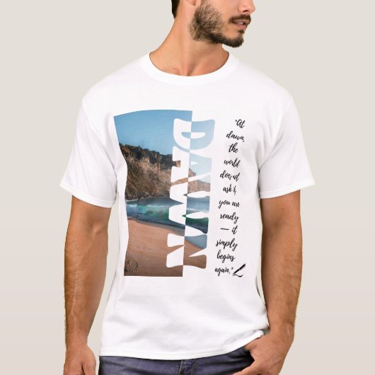 T-shirt Aube — Recommencez simplement (Devant)