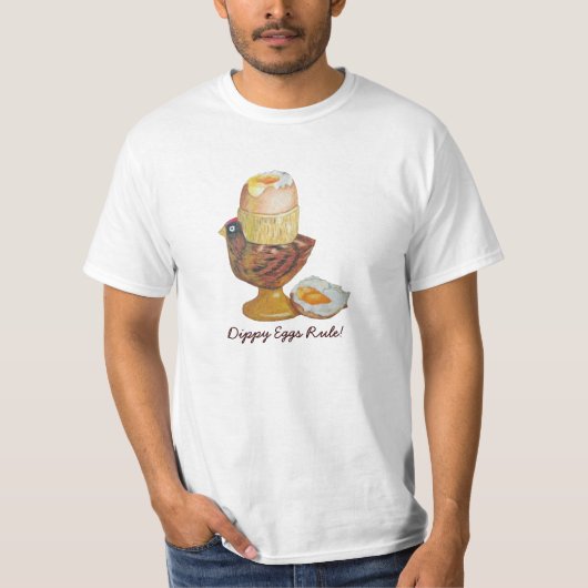 T-shirt aubergine de chichen avec oeuf à la coque et sloga (Devant)