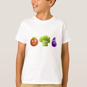 T-shirt Aubergine drôle de tomate de brocoli de légumes de