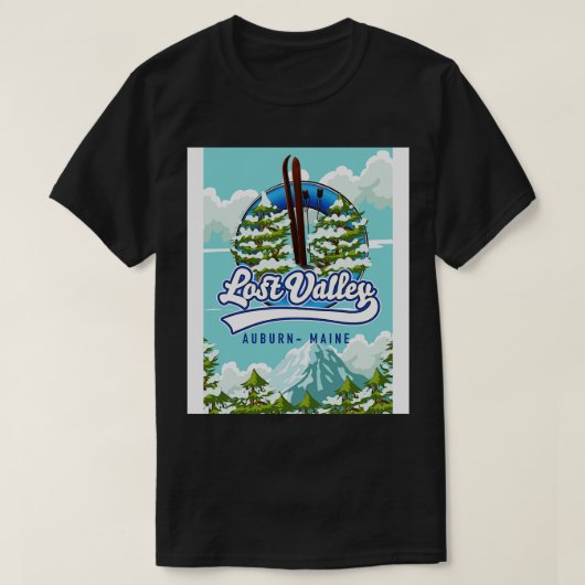 T-shirt Auburn Maine Lost Valley ski (Design devant)