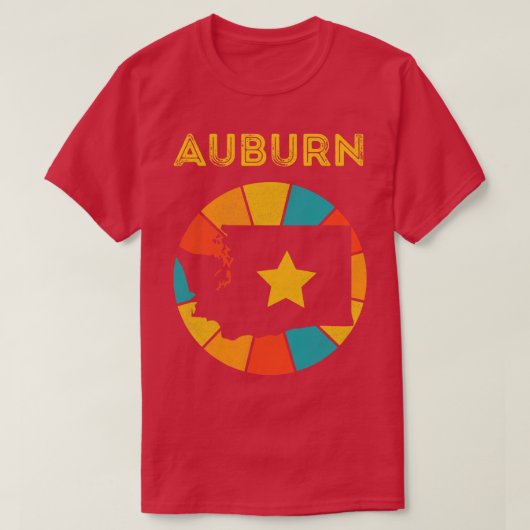 T-shirt Auburn Washington Souvenir Vintage déshabillé 1 (Design devant)