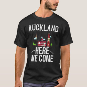 T-shirt Auckland New Zealand City Trip Skyline Carte Voyag