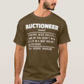 T-shirt Auctioneer Noun Définition Marketer Drôle Sayings (Devant)
