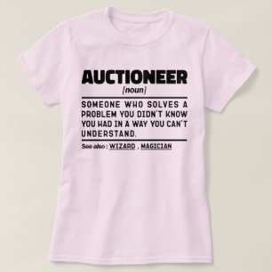 T-shirt Auctioneer Noun Définition Marketer Drôle Sayings