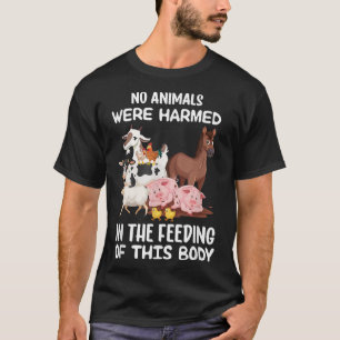 T-shirt Aucun Animal N'A Été Endommagé Dans L'Alimentation