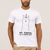 T-shirt Aucun drame je suis un Llamacorn (Devant)