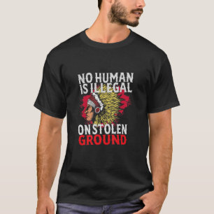 T-shirt Aucun Être Humain N'Est Illégal Sur Un Terrain Vol