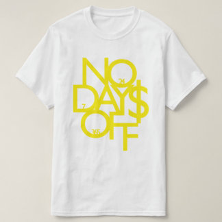 T-shirt Aucun Jour De Jour De Blanc/Jaune