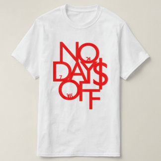 T-shirt Aucun Jours De Blanc/Rouge