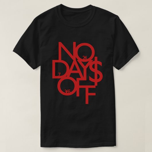 T-shirt Aucun Jours De Motivation Rouge/Noir (Design devant)