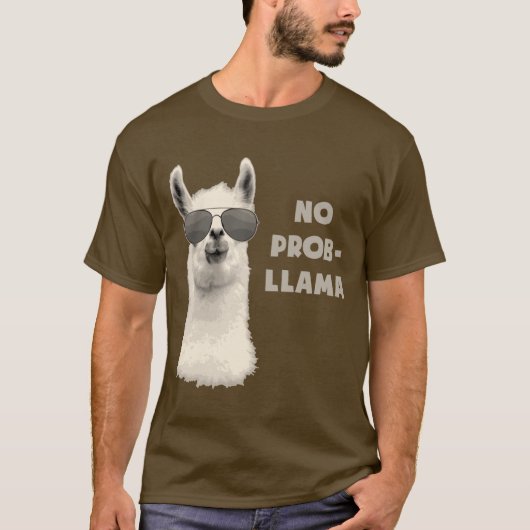 T-shirt Aucun lama de problème (Devant)