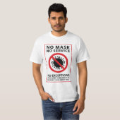 T-shirt aucun masque aucun service aucune exception (Devant entier)