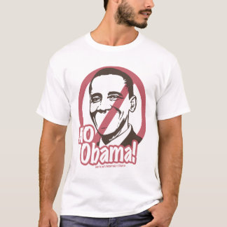 T-shirt Aucun Obama ! Chemise de barre oblique