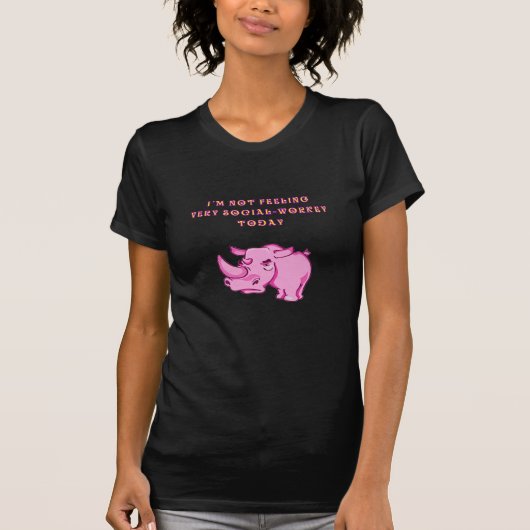 T-shirt aucun rhinocéros social de workey (Devant)