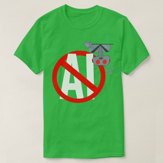 T-shirt Aucun robot IA (Design devant)