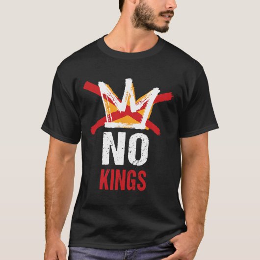 T-shirt Aucun Rois En Amérique Depuis 1776 Anti Monarchy O (Devant)