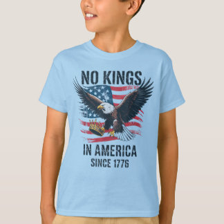 T-shirt Aucun Rois En Amérique Depuis 1776 Aucun Rois