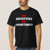 T-SHIRT AUCUN SACRIFICE AUCUNE OCCASION (Devant)
