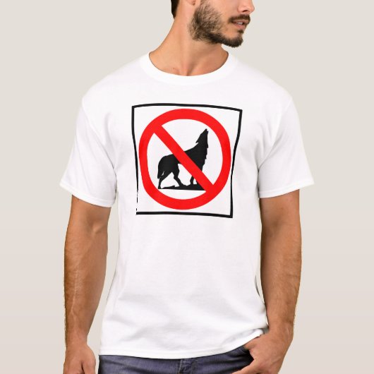 T-shirt Aucun signe de route de loups (Devant)