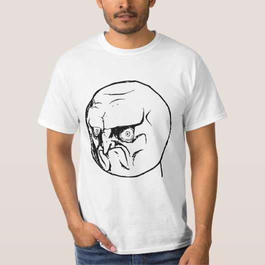 T-shirt Aucun visage fâché Rageface Meme de rage comique (Devant)
