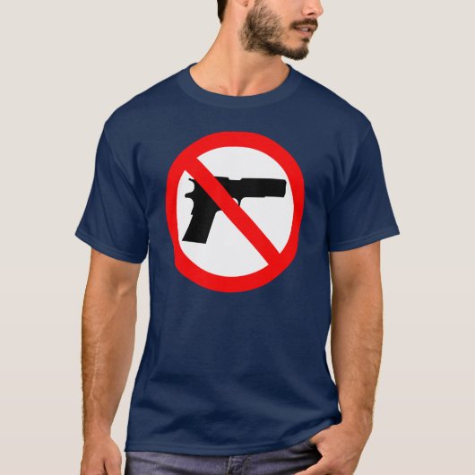 T-shirt Aucune anti arme à feu d'armes à feu (Devant)