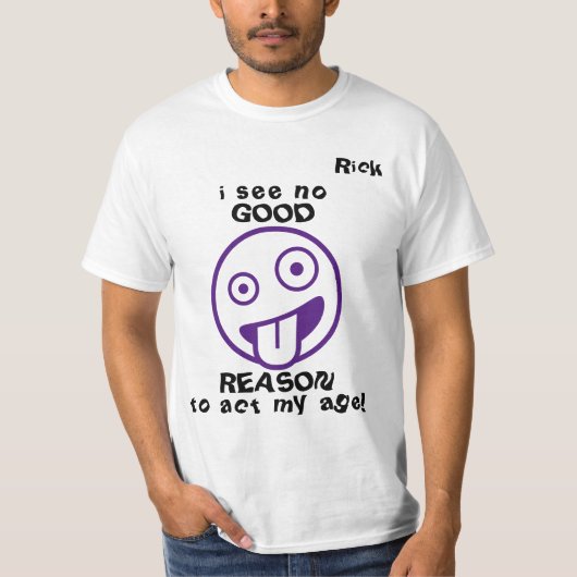 T-shirt "...aucune bonne raison..." Emoji personnalisable  (Devant)